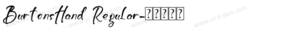 BurtonsHand Regular字体转换